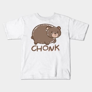 Chonky Bear - Cute Kawaii Funny Meme Crayon Drawing Kids T-Shirt